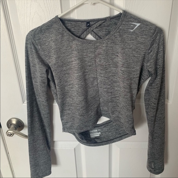 Gymshark Tops - Nikki Blakketter Open Back Cropped Long Sleeve